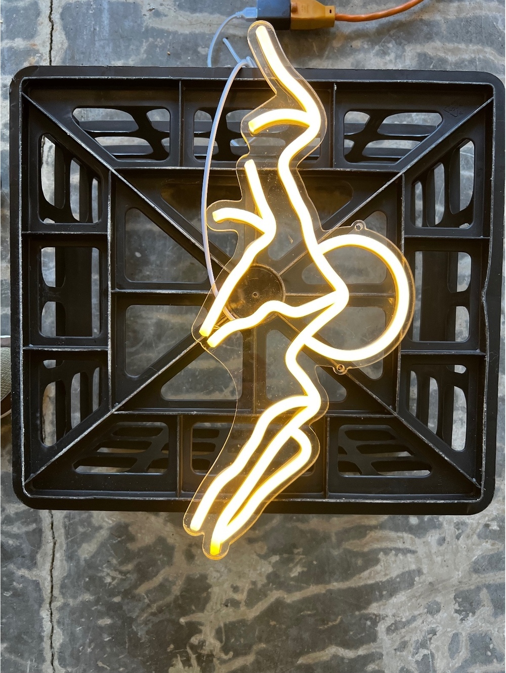 Mountain & Sun LED Neon Sign – Warm White Minimalist Line Art Wall Decor